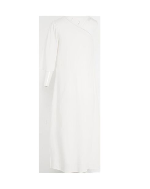 Vestido blanco de doble gasa Chiraze