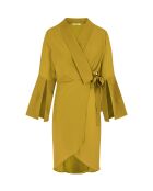 ANAE langes Kleid aus goldenem Seidenkrepp