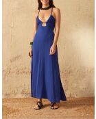 Lilablaues Kleid mit doppelter Gaze von Cali