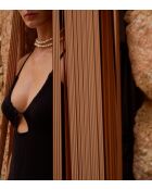 Cali schwarzes Kleid mit doppelter Gaze