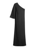 Vestido negro de doble gasa Chiraze