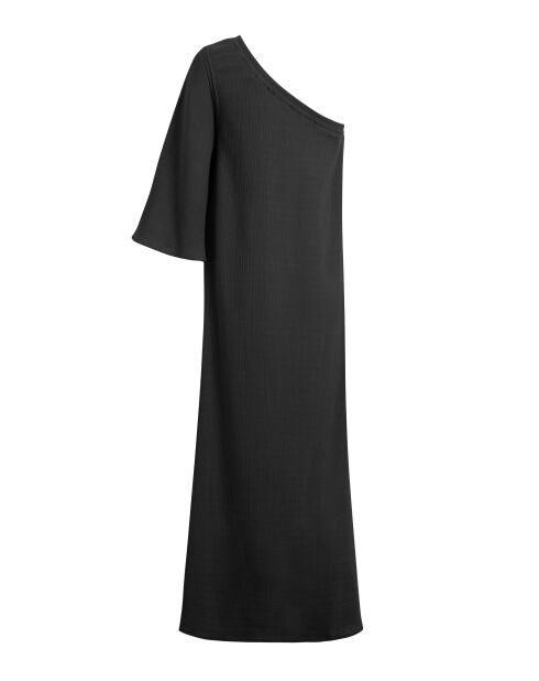 Vestido negro de doble gasa Chiraze