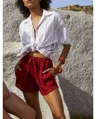 Lilou Double Gaze Shorts Paprika dunkelrot