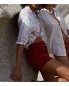 Lilou Double Gaze Shorts Paprika dunkelrot