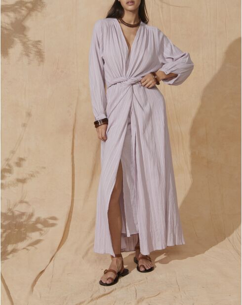 Emmanuelle Faire Orchideenkleid mit strukturiertem Mullmuster