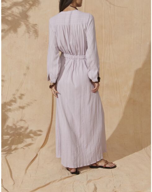 Emmanuelle Faire Orchideenkleid mit strukturiertem Mullmuster