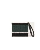 Pochette Poonam avec cordon ciré greencombo