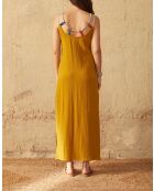 Abito in doppia garza dorata Callypso