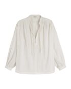Weiße Bluse aus Baumwollgaze Venaco