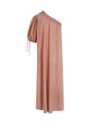 Kleid mit Coraline-Grafikstickerei in Maravoile-Effekt in flauschiger Rouge-Kombination