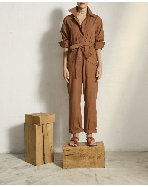 Mono Solal de popelina marrón habana