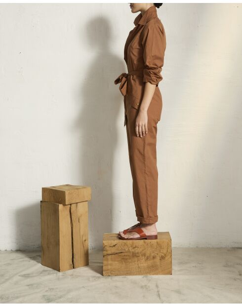 Mono Solal de popelina marrón habana