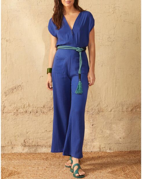 Diane lilafarbener Overall mit doppelter Gaze