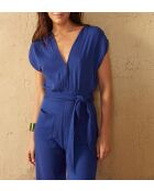 Diane lilafarbener Overall mit doppelter Gaze