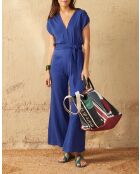 Diane lilafarbener Overall mit doppelter Gaze