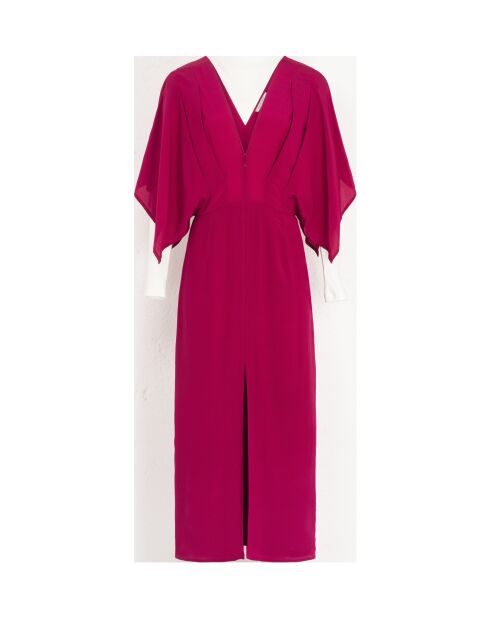 SOUANE camelia rosafarbenes Seidenkleid