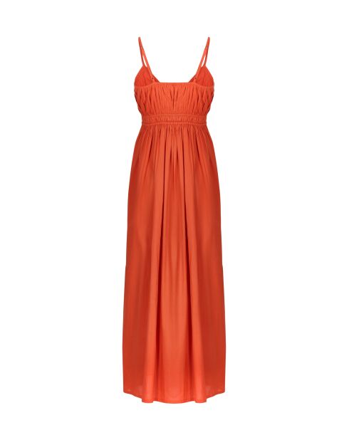 Vestido básico Balina de barro rojo