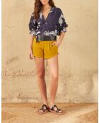 Pantalones cortos Lilou de doble gasa dorada