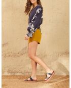 Pantalones cortos Lilou de doble gasa dorada