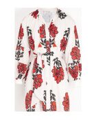 Vestido corto Charlie con flores indias Maravoile, combinación de arcilla roja