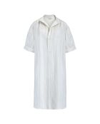 Vestido de gasa texturizada blanco Flaminia