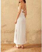 Cali weißes Kleid mit doppelter Gaze