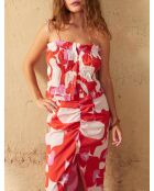 Gonna Beryl stile anni settanta in combinazione rosa maravoile