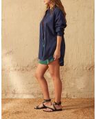 Delhi blaues Lena Dobby-Shirt