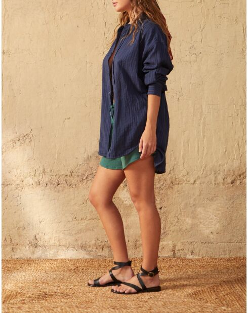 Delhi blaues Lena Dobby-Shirt