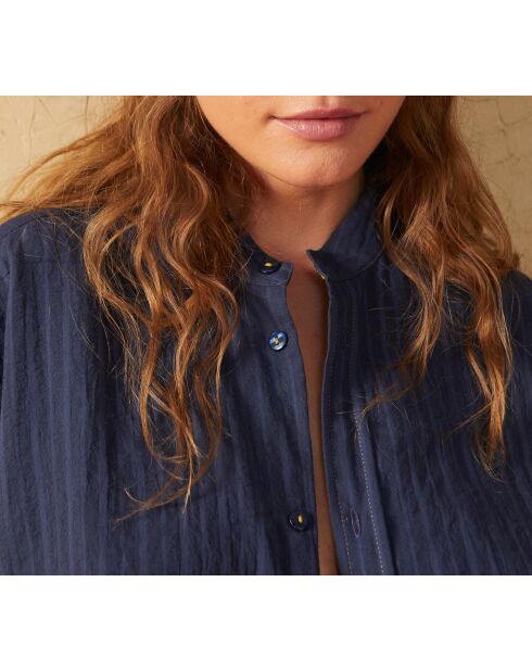 Delhi blaues Lena Dobby-Shirt