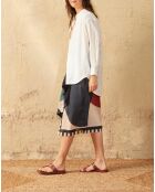 Lena T-Shirt im großen weißen Dobby-Design