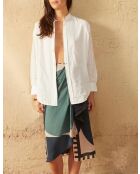 Lena T-Shirt im großen weißen Dobby-Design