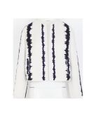 Krawattenjacke Charlotte in Tubik-Weiß-Kombination