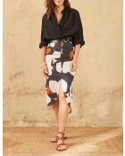 Pedro Blouse met pluizig effect in maravoile zwart