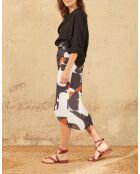 Pedro Blouse met pluizig effect in maravoile zwart