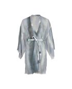 Kimono Rachel de longitud media anudado y teñido en combinación de nube de pashmina