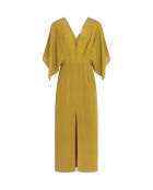 Abito Souane in crepe di seta dorato