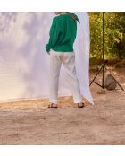 Blusa Elen de doble gasa verde alegre