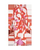 Vestido largo combinado rosa Maravoile estilo Anae de los años setenta