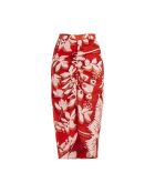 Gonna Beryl con vistosa stampa tropicale arancione