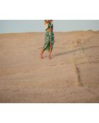 Aquagrüner Rock mit tropischem Aufdruck