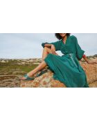 Aspengrünes Seidenkleid Séraphine