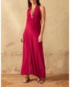 Rosafarbenes Seidenkreppkleid Alma Camelia