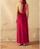 Rosafarbenes Seidenkreppkleid Alma Camelia