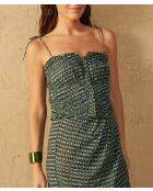 Paule Shibori-Top in großem grünem Dobby