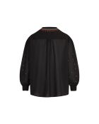 Gilda Bluse mit Matriochka-Muster in Maravoile-Schwarz