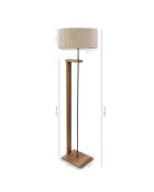 AYD 2822 Stehlampe aus Holz beige/holz - 26 x 115 x 6 cm