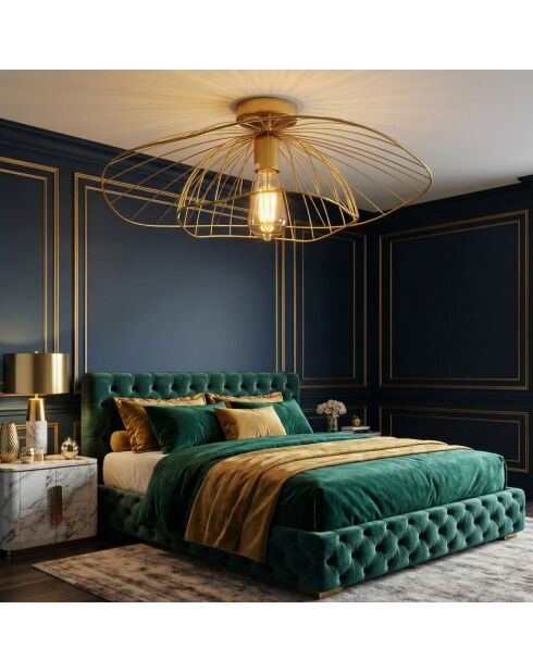 Mantar 6502 P lampada da soffitto dorata - 52 x 52 x 20 cm