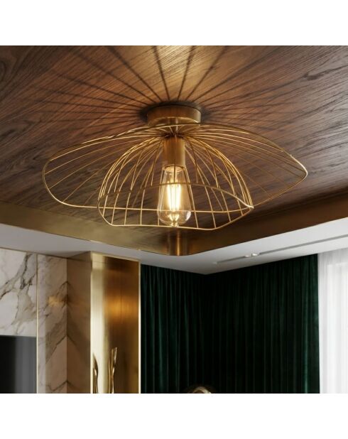 Mantar 6502 P lampada da soffitto dorata - 52 x 52 x 20 cm