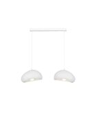 Lámpara blanca Luna 30 2 C de Loval, 65 x 30 x 30 cm